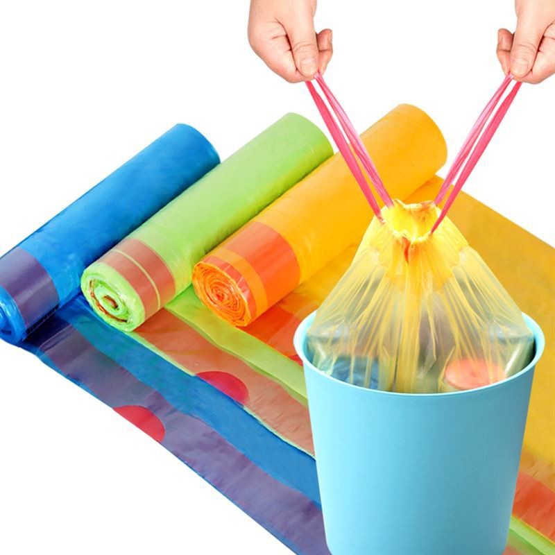 Cuộn túi đựng rác có dây rút tiện lợi. Rẻ - Tiện Lợi - Nhiều Màu 1332 Korea Store 88