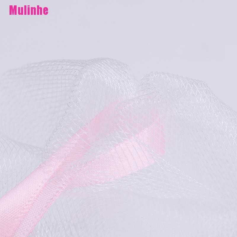 [Mulinhe] Túi Lưới Đựng Xà Phòng Tẩy Tế Bào Chết Cỡ Nhỏ Bằng Nylon Có Dây Rút