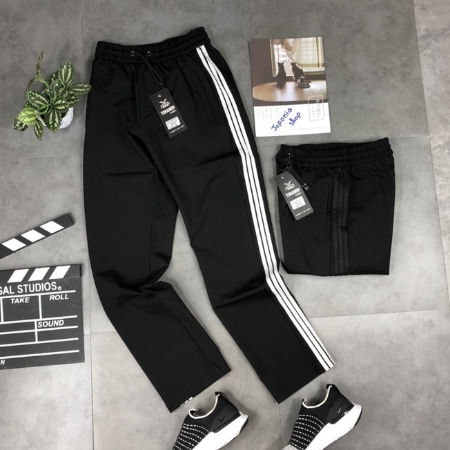 Quần Thể Thao Nam Nữ unisex 3 Sọc Thu Đông shop cam kết vải đẹp co giãn ống suông & ống bo