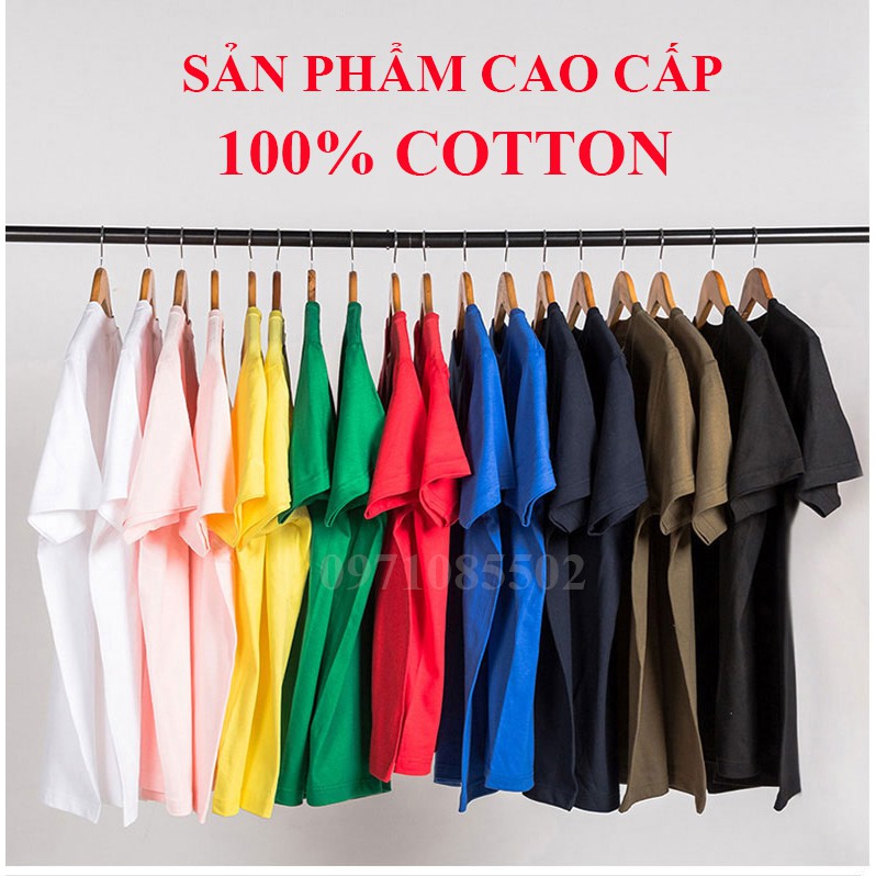 Áo Thun Unisex Nam Nữ Cổ Tròn Chất Cotton Co Giãn Thoáng Mát, Áo Phông Trơn Nam Nữ Basic Không Cổ Vải Mềm Mịn