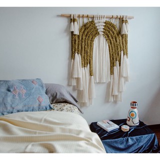 Macrame nghệ thuật treo tường trang trí, decor phòng ngủ, homestay