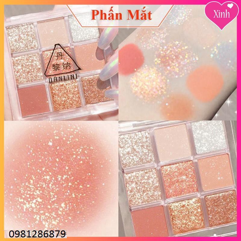 Bảng phấn mắt nhũ 9 ô vuông Danlini Baby HT2