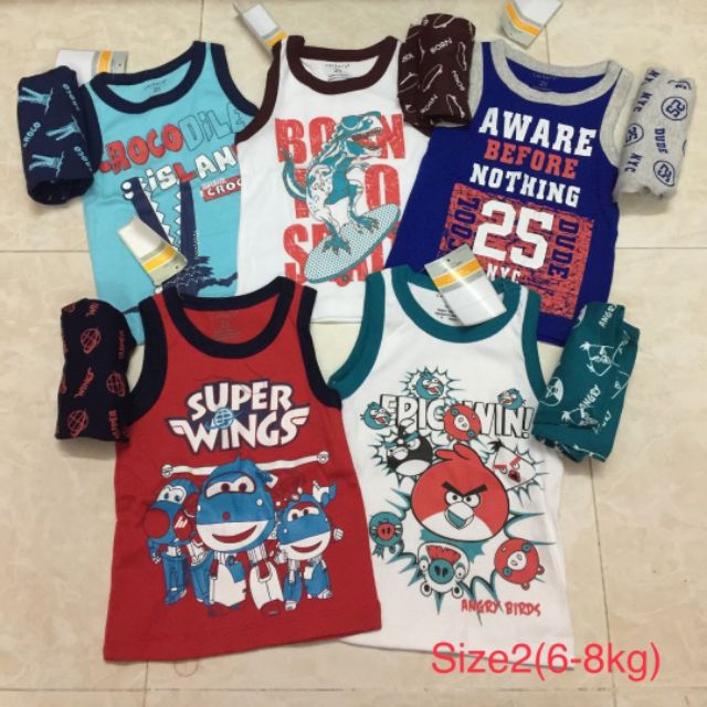 Set bộ sát nách bé trai