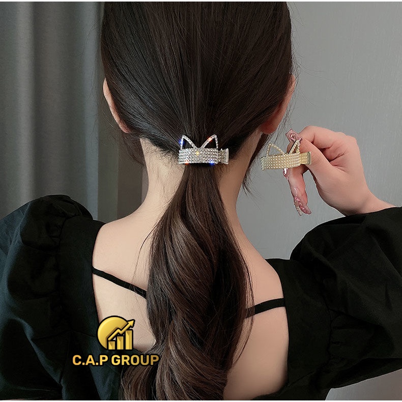 Kẹp tóc Hàn Quốc đính đá Cute sang trọng lấp lánh