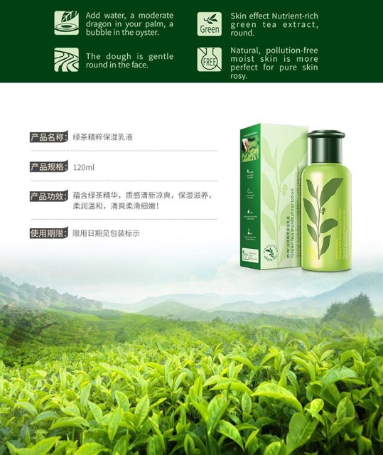Sữa Dưỡng Da Trà Xanh Green Tea cân bằng