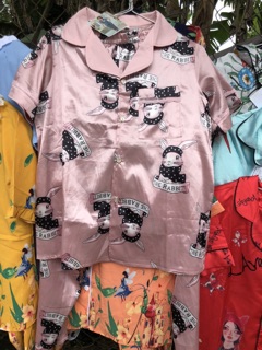 Bộ lụa satin dài