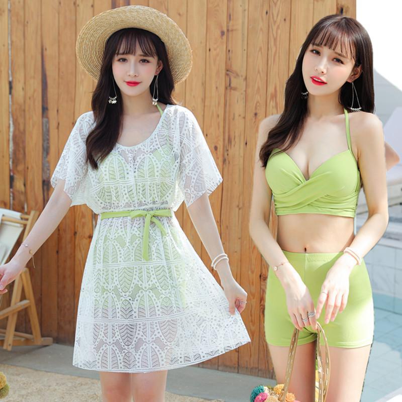 Set Bikini Áo Tay Dài + Quần Lưng Cao Thiết Kế Xẻ Quyến Rũ | BigBuy360 - bigbuy360.vn