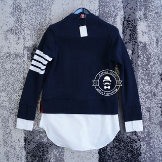 Áo nỉ sweatshirt đuôi sơ mi 