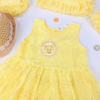 [PUPPIES CLOSET] Váy Xòe Vải Tuyn Vàng Nhạt H&M