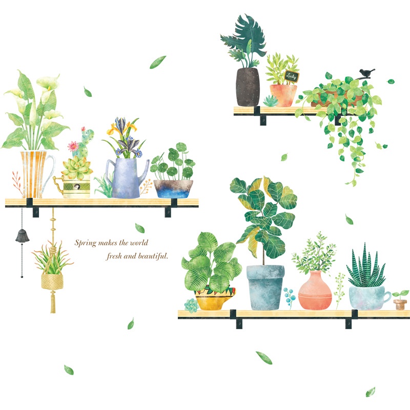 Tranh dán tường 3D Hình nền trồng hoa  KT 109x102cm, Decal trang trí phòng, Miếng dán trang trí phòng khách