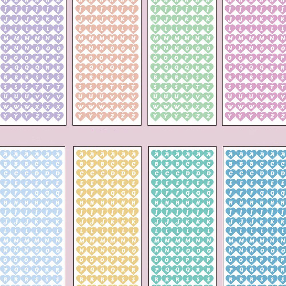 Sticker Dán Trang Trí Sổ Tay / Nhật Ký DIY Hình Trái Tim Nhiều Màu Sắc