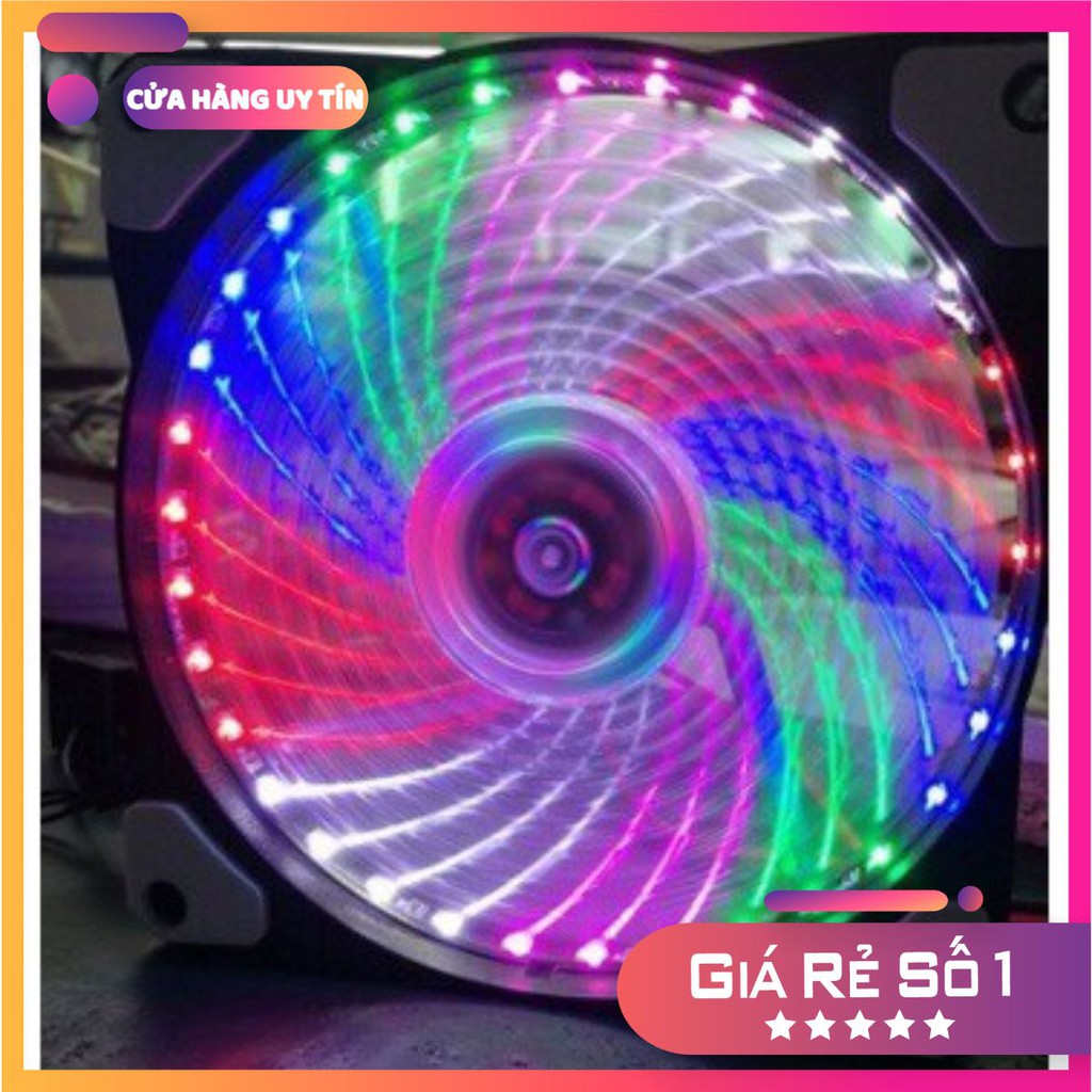 [HÀNG CHUẨN] Fan Case 12cm-33 Bóng -LED 5 MÀU VNET