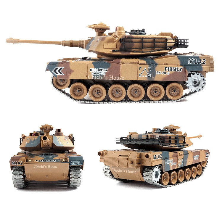 Đồ chơi xe tăng điều khiển chạy xích kim loại M1A2