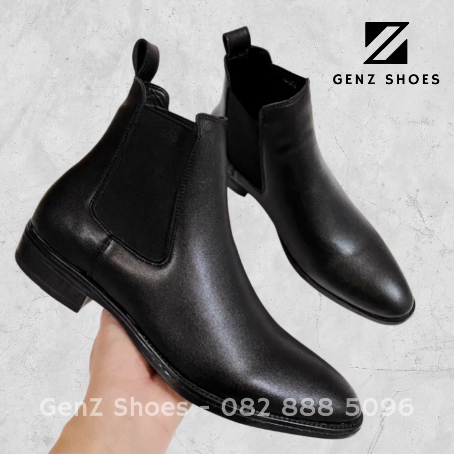 🔥GIAM20k🔥Giày boots nam thời trang tăng chiều cao, bốt nam chelsea da PU cao cấp chống nhăn hàng khâu đẹp