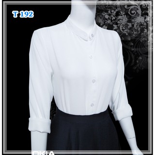 Áo somi nữ, cổ trụ, tay dài _ T 192 194