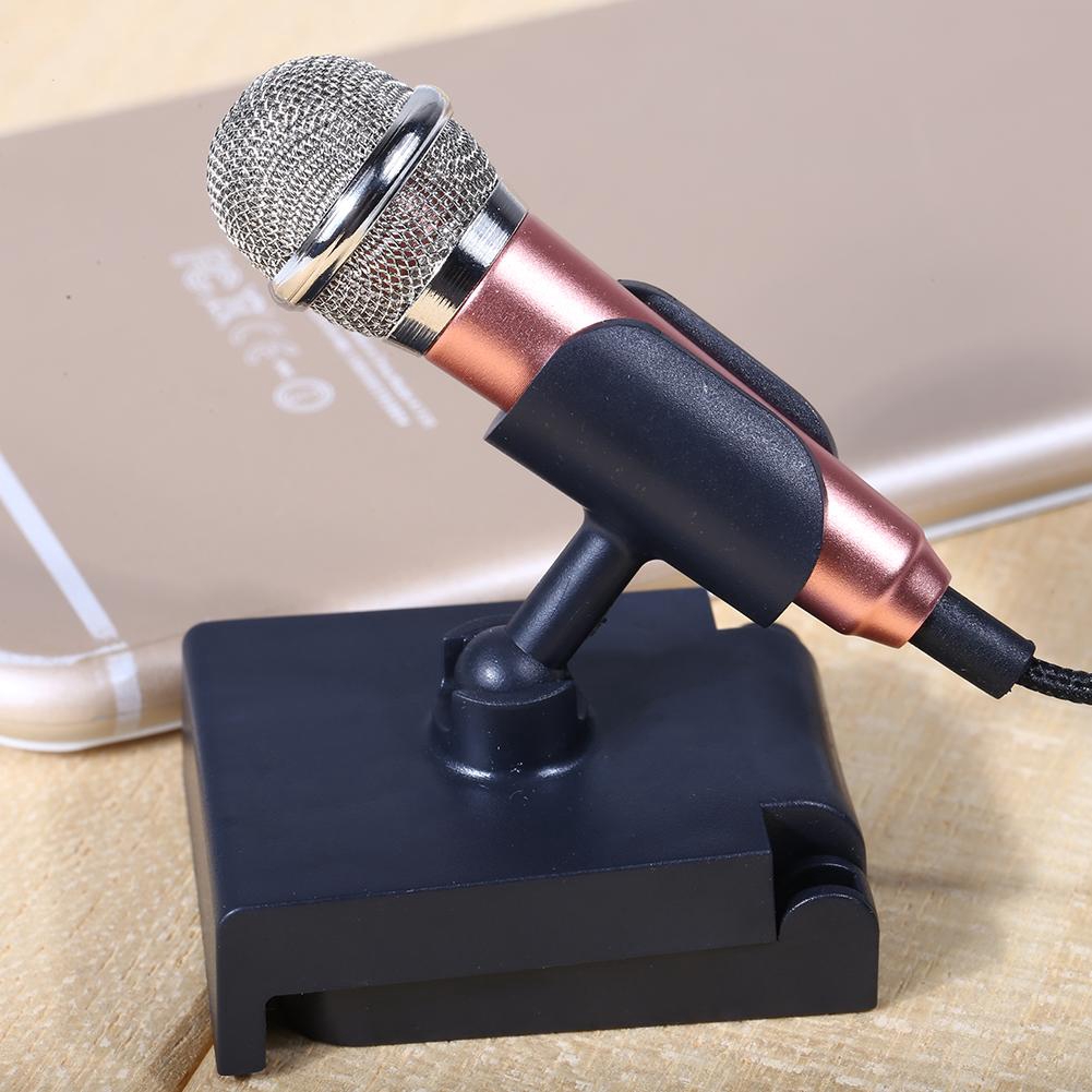 Mini Condenser Microphone with 3.5mm Plug Mobile Phone and Mic Stand