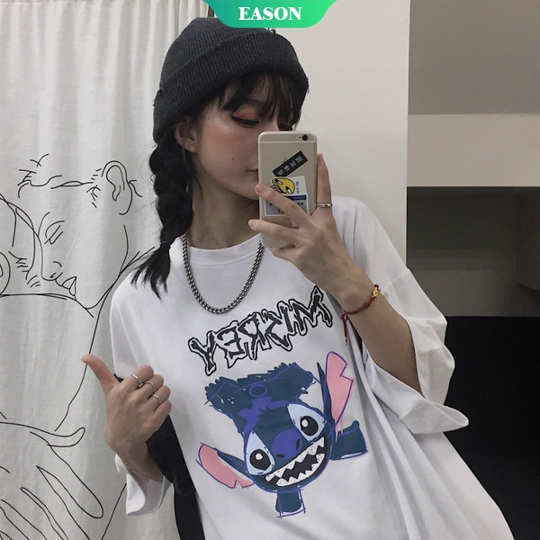 Sanrios Áo Thun Tay Ngắn Dáng Rộng In Hình Anime Kawaii Insins 2021 Thời Trang Mùa Hè Dành Cho Cặp Đôi