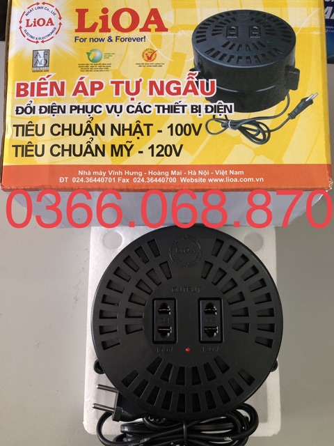 Biến áp đổi nguồn LiOA 1.200VA từ 220v sang 100v 120v