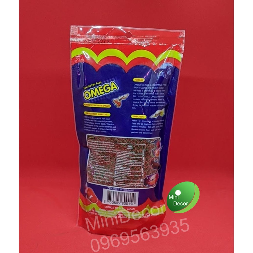 Thức Ăn Cá Omega Túi 500gr, 250gr Hạt Size S và size B - Cám Cá Cảnh Omega