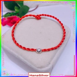 ✨CỰC HOT✨Vòng Tay Chỉ Đỏ Mix Bi Bạc Ta- May Mắn