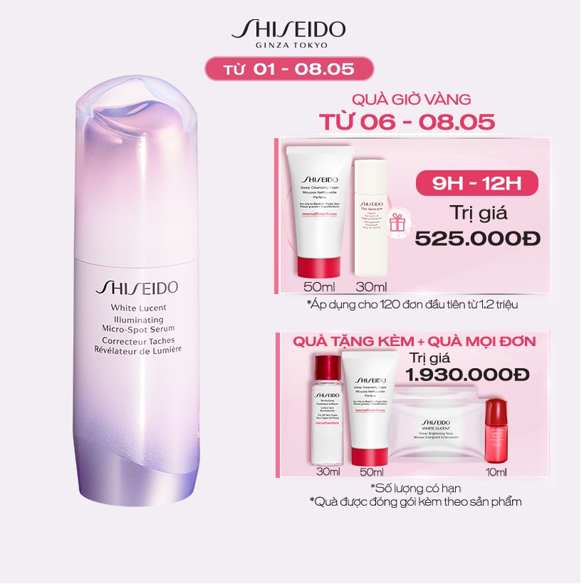 「MÃ SALE KHỦNG 」 Tinh chất dưỡng da Shiseido White Lucent Illuminating Micro-Spot Serum 30ml ∛