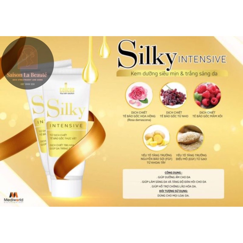 Gel dưỡng cấp ẩm/cấp nước/nuôi dưỡng làn da trắng sáng, mịn màng Silky Intensive dịch chiết TBG hoa hồng.