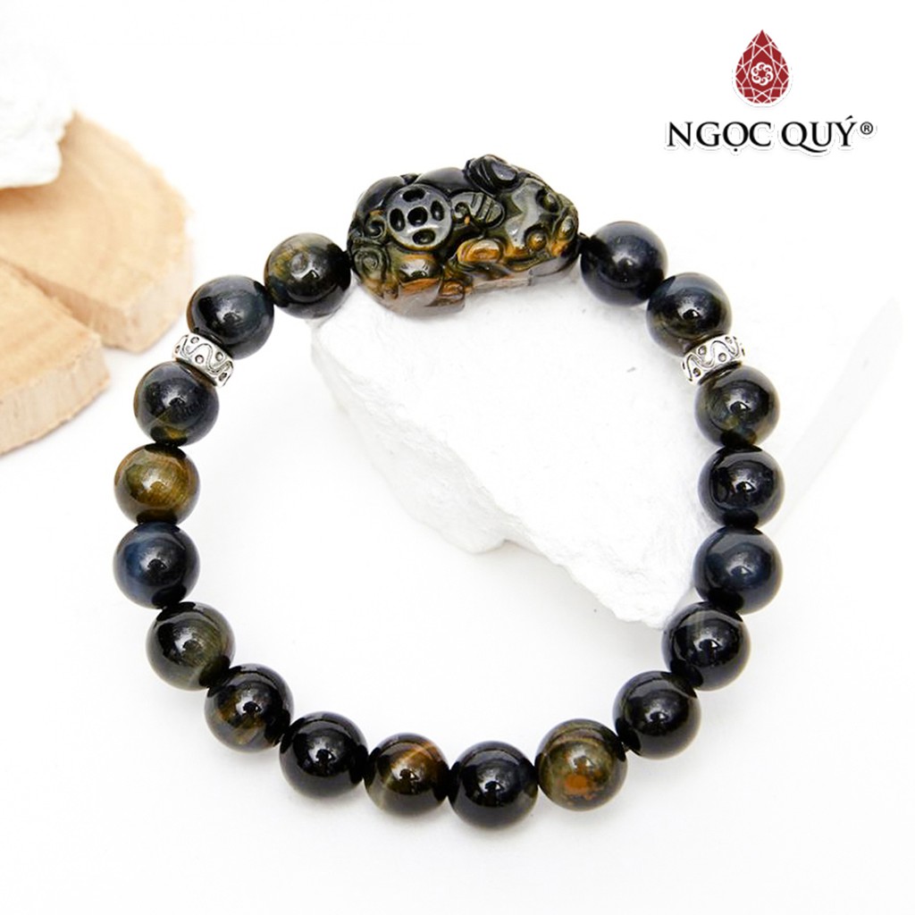 Vòng tay đá mắt hổ tỳ hưu tiger's eye quartz - Ngọc Quý