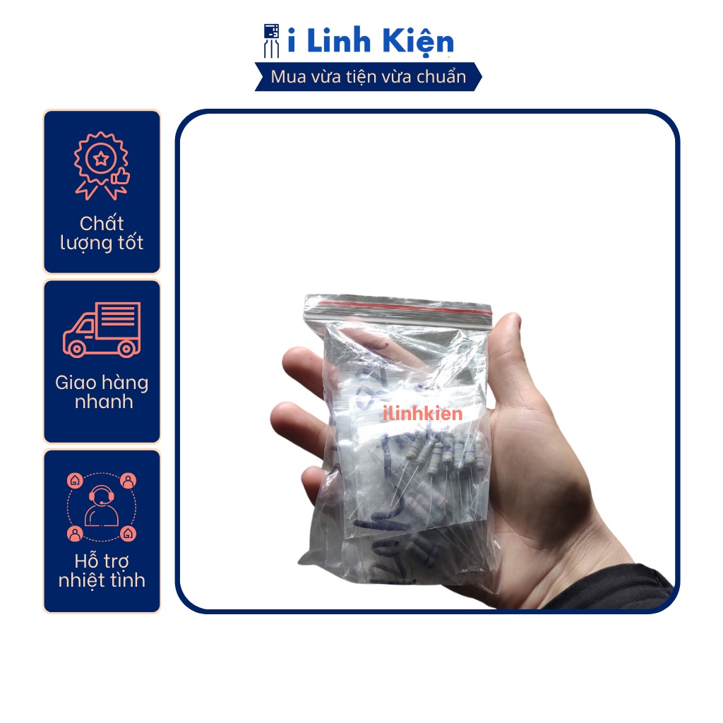Điện trở bếp từ 120K-820K 2W mỗi túi 10 con.