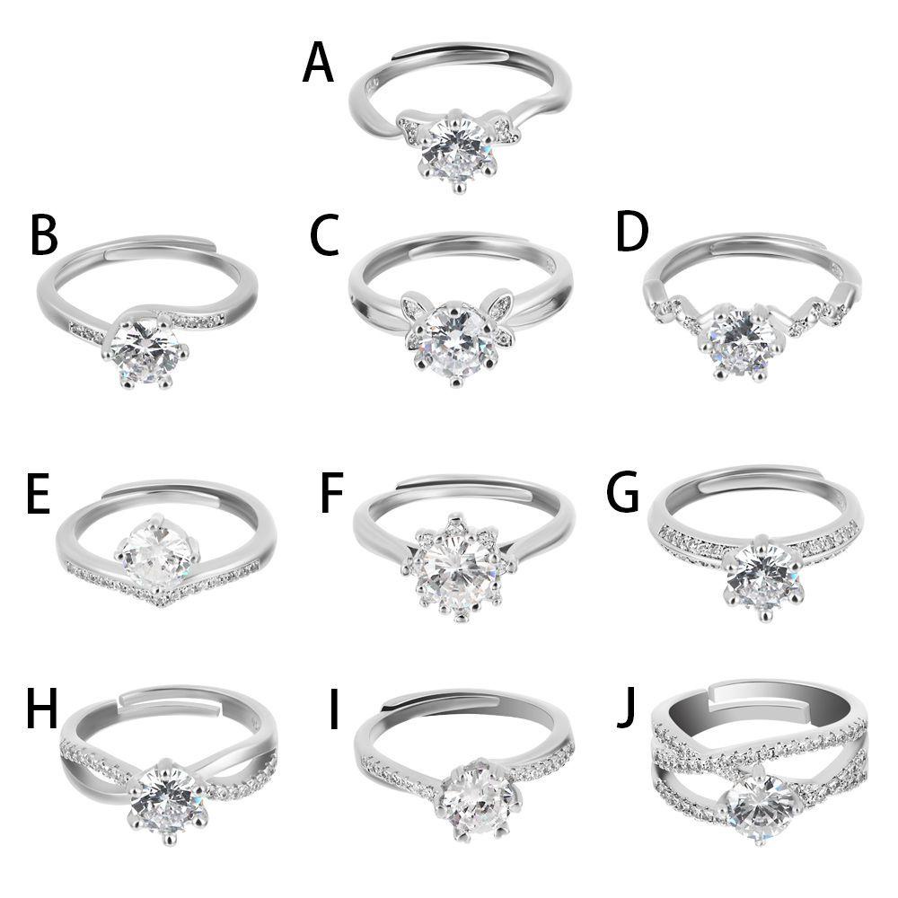 Nhẫn Hở Màu Sắc Lấp Lánh Thời Trang Cho Cặp Đôi