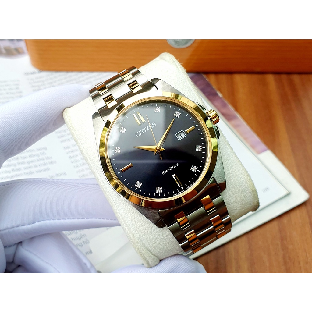 Đồng hồ nam chính hãng Citizen Eco-drive Corso Diamond BM7107-50E - Máy pin năng lượng ánh sáng - Kính Sapphire