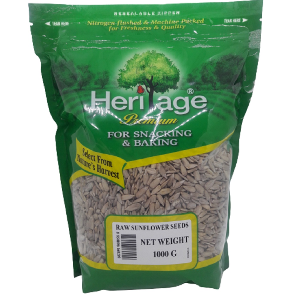 Hạt Hướng Dương Tách Vỏ HERITAGE THÁI LAN, cung cấp vitamin E, ngừa cholesteron xấu gói 1kg - Raw Sunflower Seed