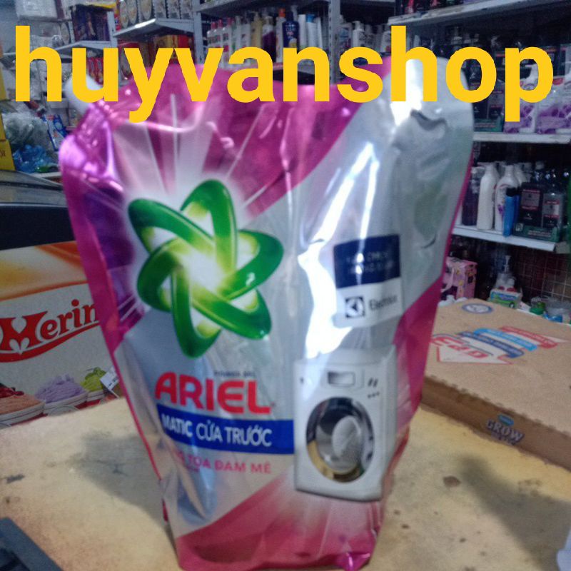 Nước giặt Ariel Matic cho máy giặt cửa trước túi 1,85kg hương tươi