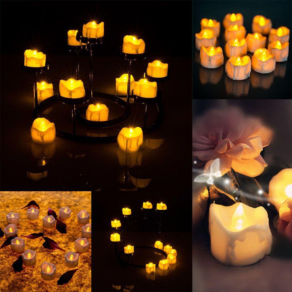 1 Đèn Nến Flicker Vàng Chạy Bằng Pin An Toàn Trang Trí Nhà Cửa Dịp Halloween