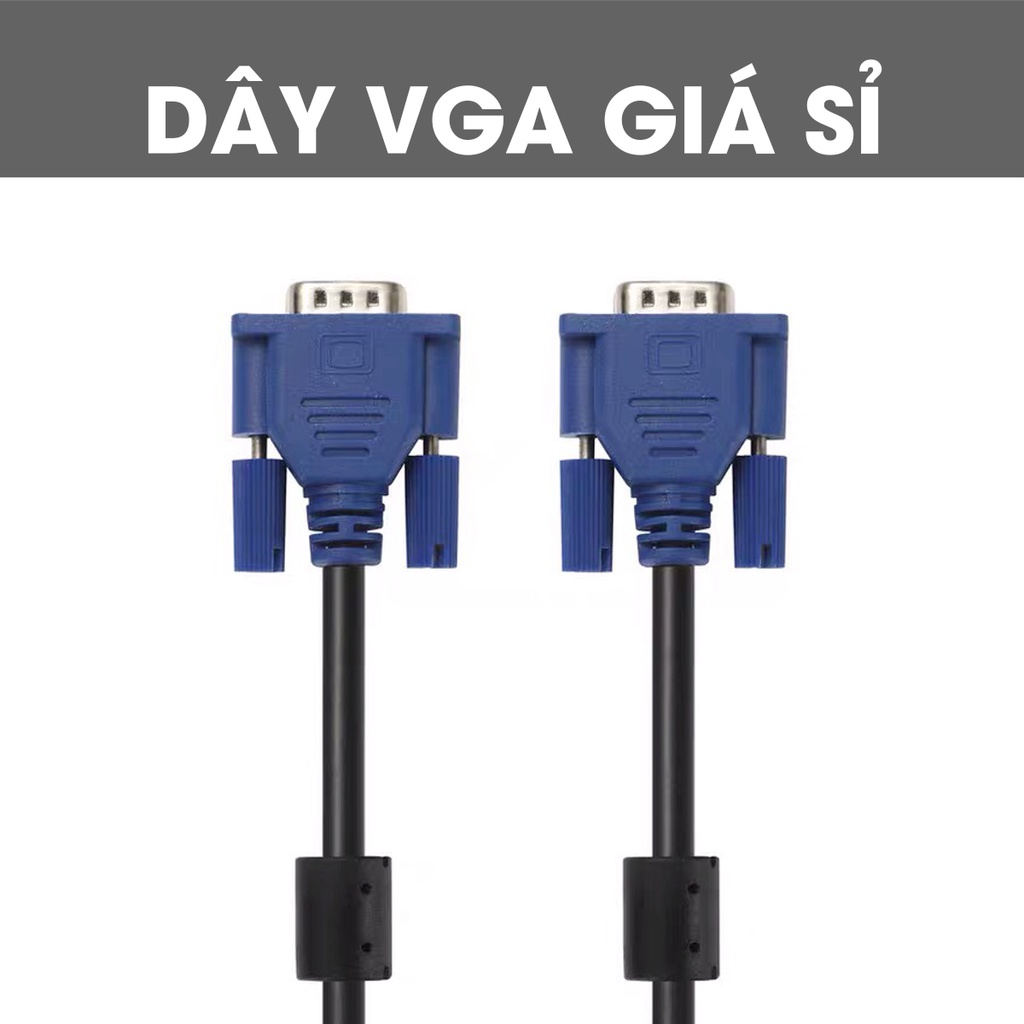 Dây VGA dài 1.5m, Cáp VGA dùng cho màn hình máy tính, PC, máy chiếu, đa phương tiện - Sunrise music