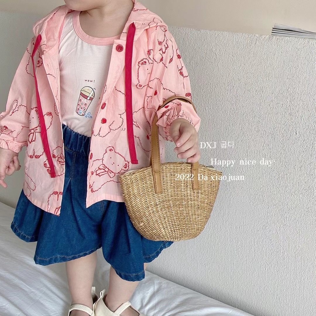 Áo Khoác Cardigan Chống Nắng Thoáng Khí Thời Trang Mùa Hè Phong Cách Nhật Hàn Mới Cho Bé Gái