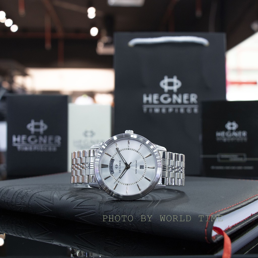 Đồng hồ nam dây thép Hegner HW-1655MCWH , chính hãng full box , kính Sapphire chống xước , chống nước