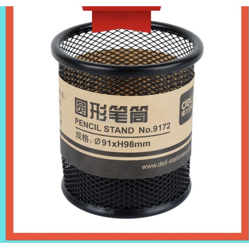 Cốc cắm bút Deli cốc cắm bút lưới sắt siêu bền sơn tĩnh điện