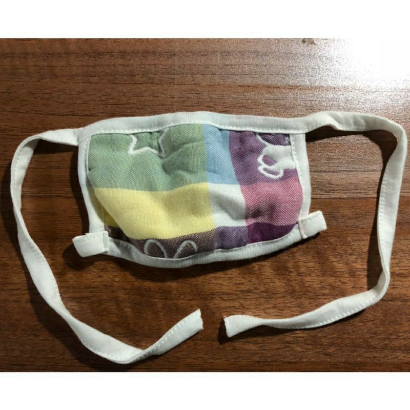 Khẩu trang sợi tre buộc dây điều chỉnh to nhỏ cho bé