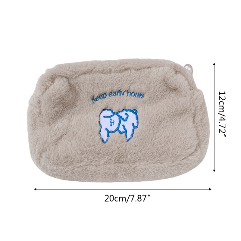 Túi Đựng Bút Hình Chú Chó Lông Xù Dễ Thương Cho Bé Gái