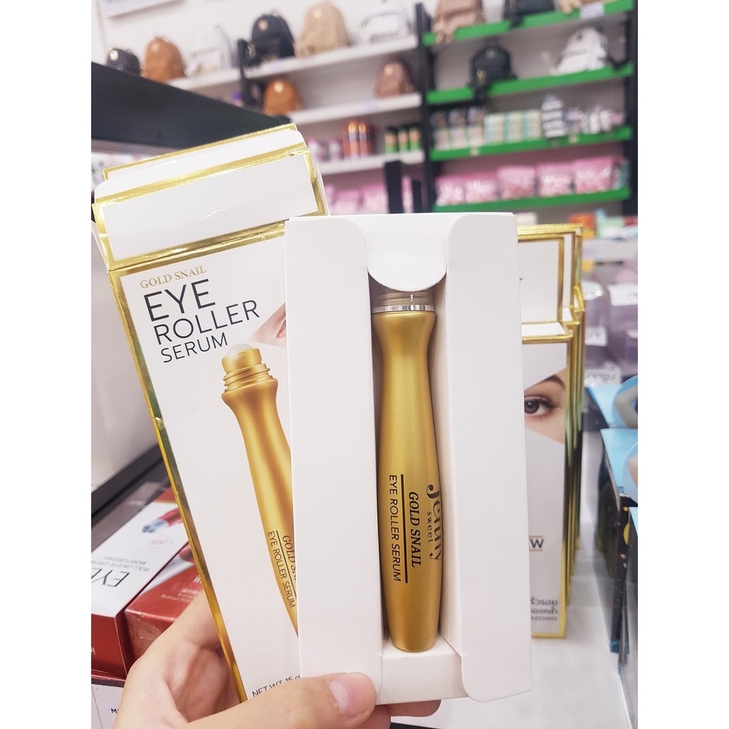 CÂY LĂN MASSAGE MẮT JENNY SWEET GOLD SNAIL EYE ROLLER SERUM THÁI LAN CHÍNH HÃNG - 6823