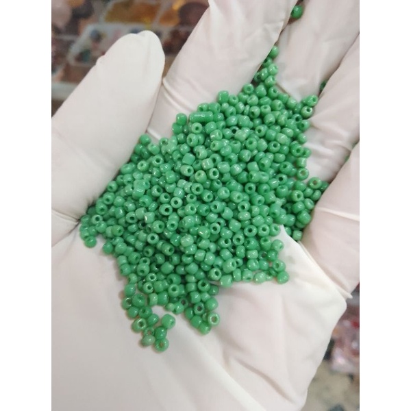 Túi 100 hạt nhựa Acrylic bẹt ánh xà cừ 3mm làm trang sức xỏ DIY hanmade tiện lợi bền đẹp