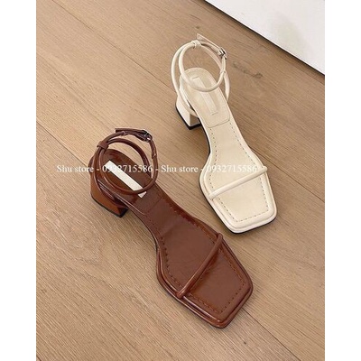 SHU STORE - GIÀY SANDAL NỮ THỜI TRANG QUAI MẢNH MŨI VUÔNG