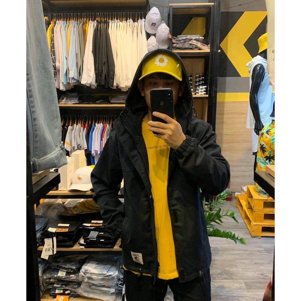 Áo Khoác Kaki Trơn Unisex 2 Lớp Xịn Mịn, Áo Khoác Kaki Dây Kéo Có Mũ Chống Nắng Gió Tốt.