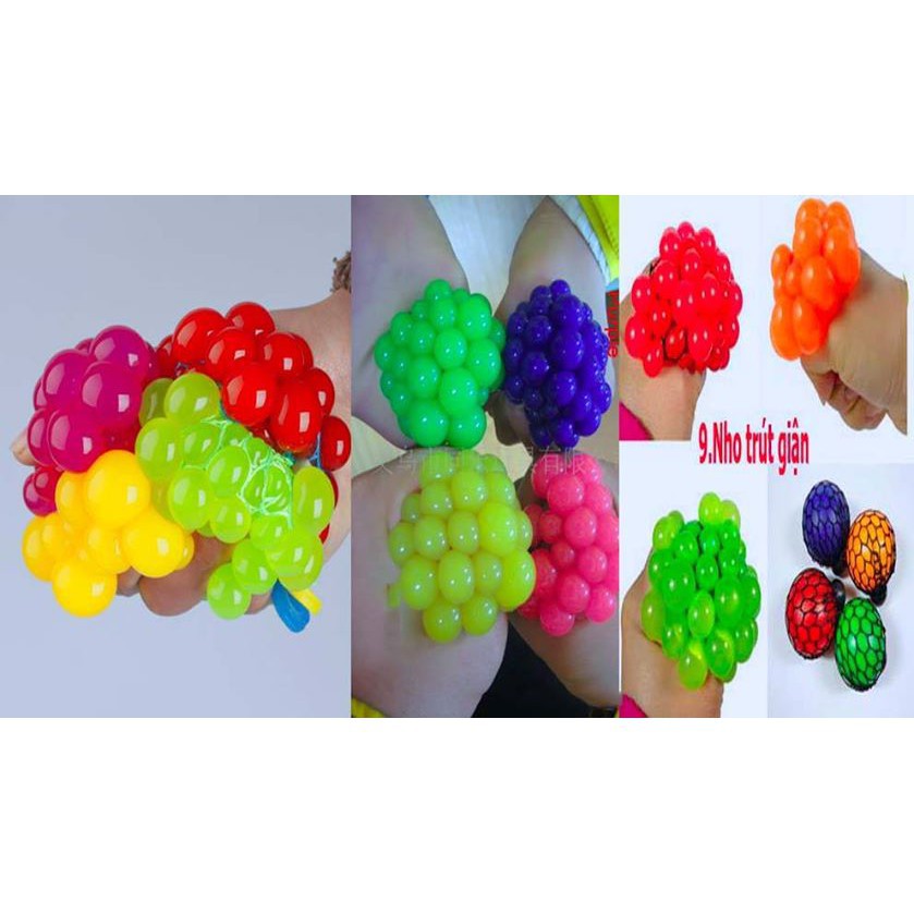 Trứng Lưới Slime - Nho Trút Giận- Quả Bóng Lưới Slime - Stress Ball