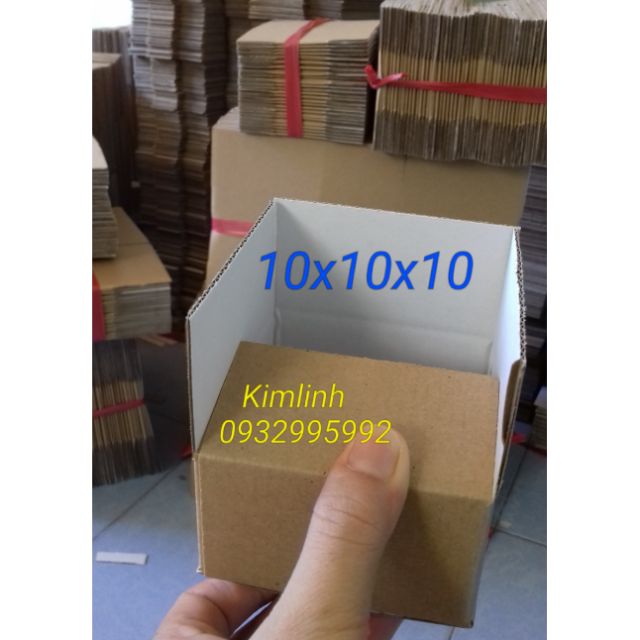 50 hộp 10x10x10 hộp mặt trong trắng ngoài nâu