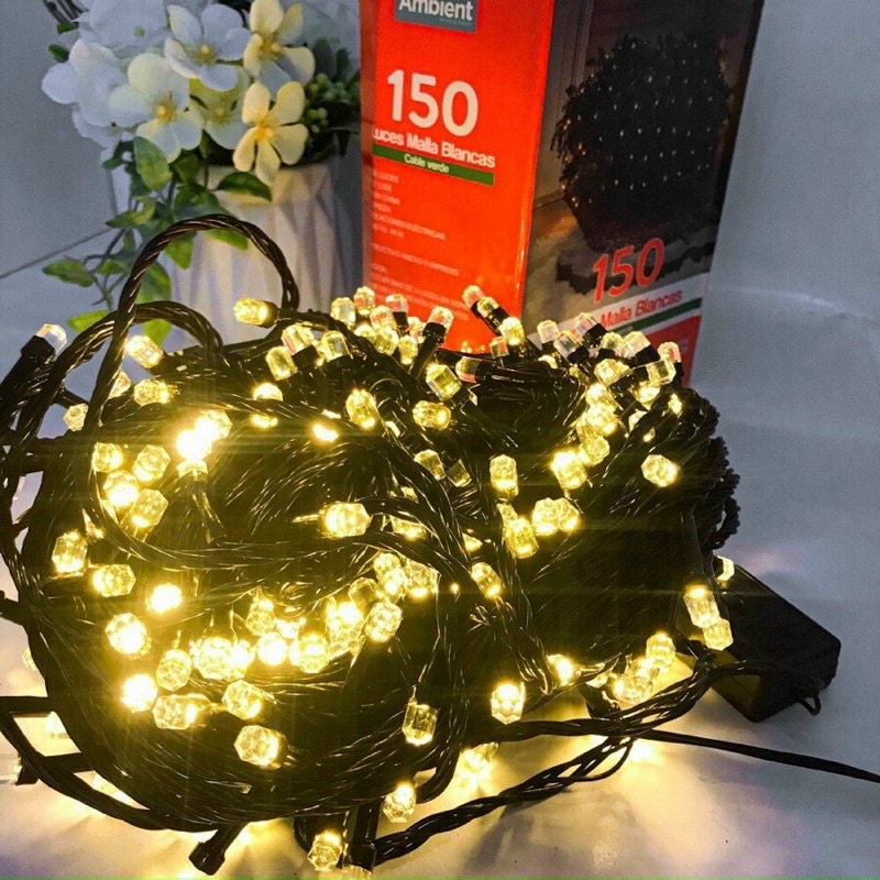 Dây Đèn Led Đèn Nháy Trang Trí 40 Mét Hình Kim Cương Nháy Siêu Đẹp
