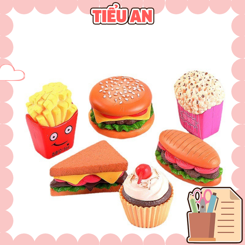 Charm  slime/ Dụng Cụ Charm Trang Trí Hình Món Ăn 3D - Bánh Kem - Bánh Sinh nhật