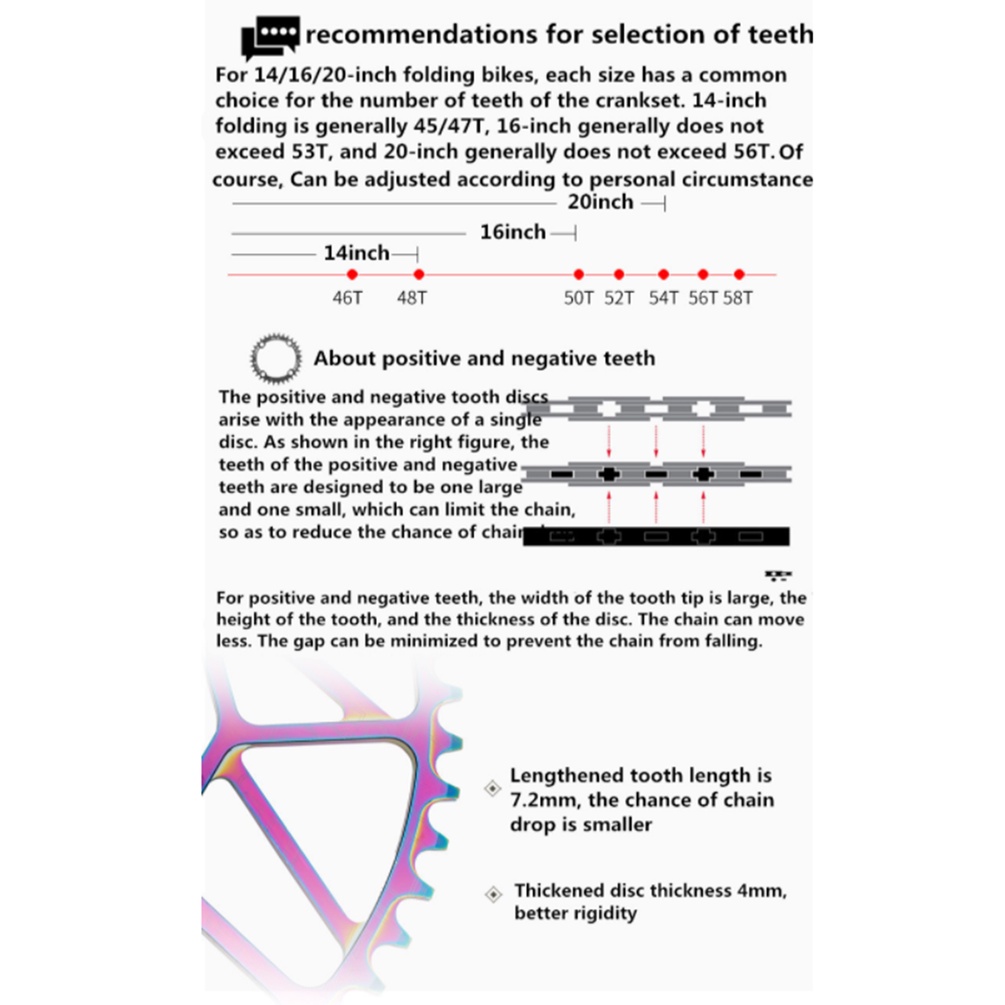 Đĩa Líp Xe Đạp Nhiều Màu Sắc 130BCD 58T Litepro 56T 48T BMX