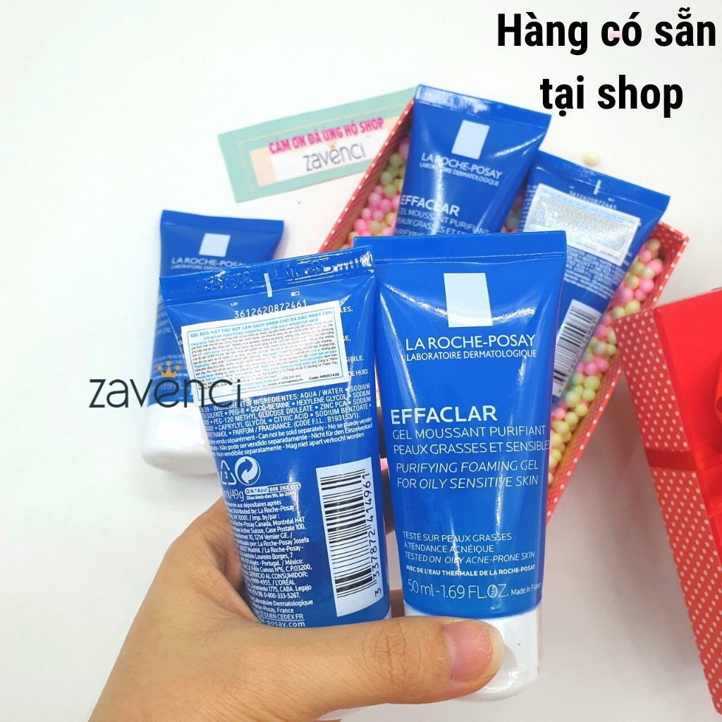 Sữa Rửa Mặt La Roche-Posay Effaclar Dạng Gel Tạo Bọt Cho Da Dầu Nhạy Cảm (200ml)