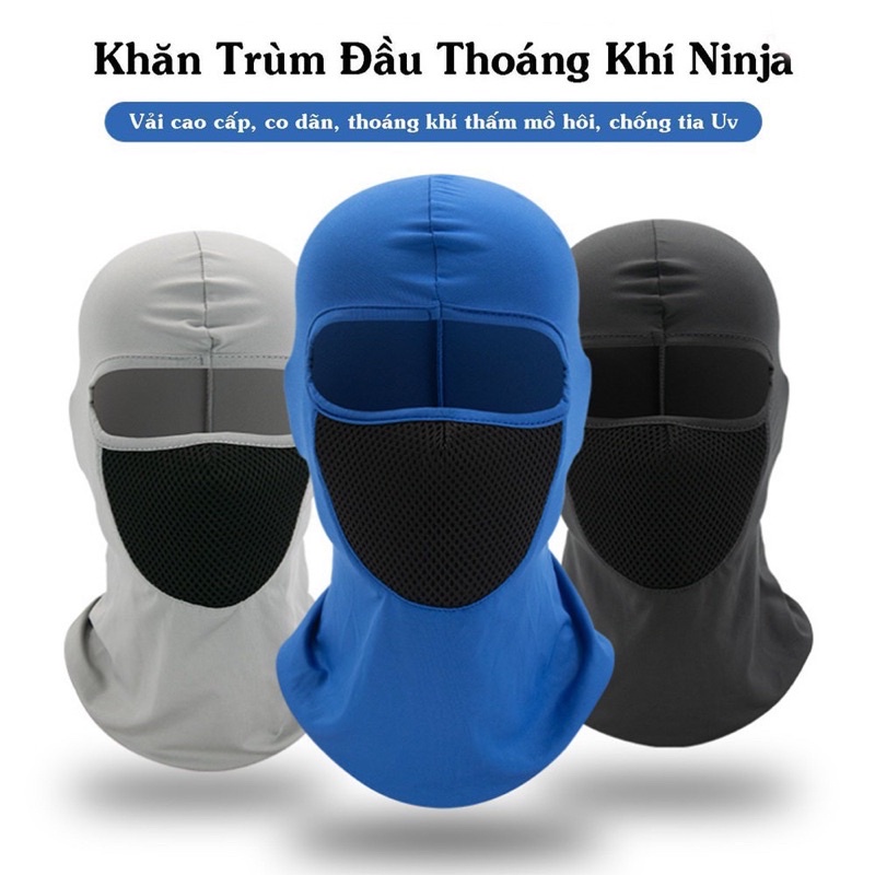 Khăn Ninja chống nắng, khẩu trang che kín đi nắng chống UV, đi phượt cho cả nam và nữ
